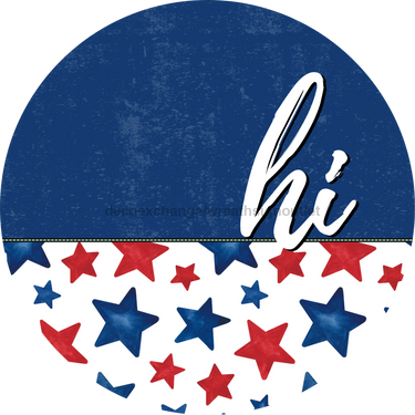 Patriotic Door Hanger Hi Dco - 01522 - Dh 18’ Round Wood